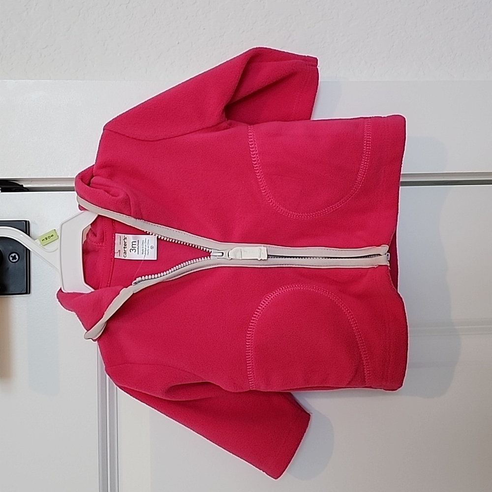 Carter's Pink Baby Girl Hooded Jacket. Size 3 months.